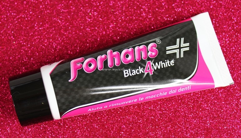 Packaging dentifrico al carbone attivo Forhans