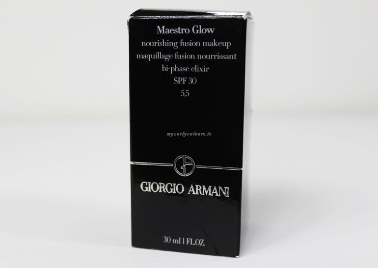 Packaging esterno Armani Maestro Glow