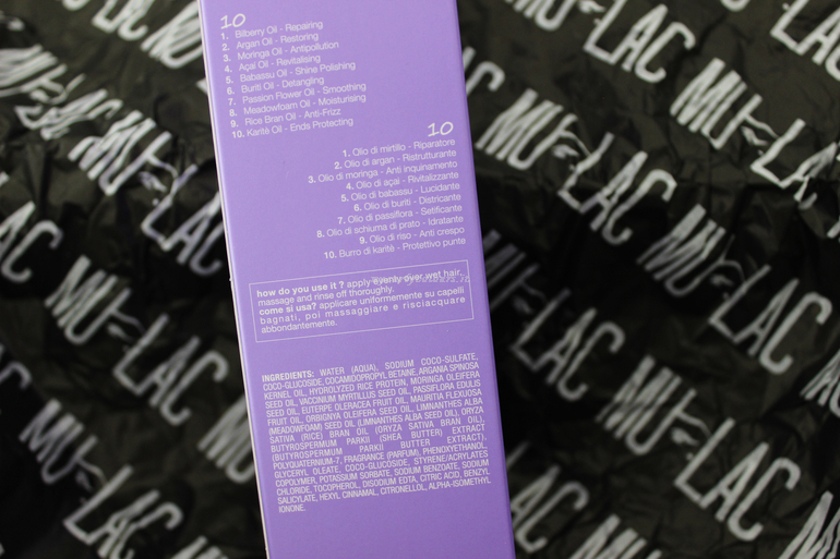 Creme'Berry 10 Mulac Hair specifiche packaging