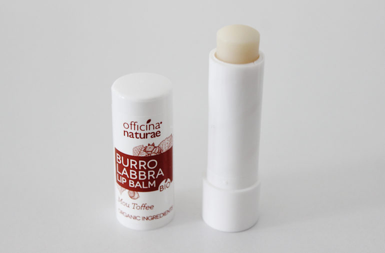 Dettagli packaging Inci Burro Labbra Officina Naturae