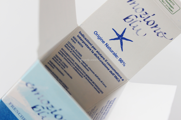 Packaging Deodorante Emozione blu Helan Boutique 2019