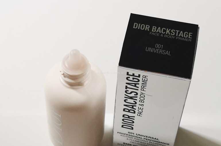 Dettaglio packaging Face and body Primer Dior Backstage