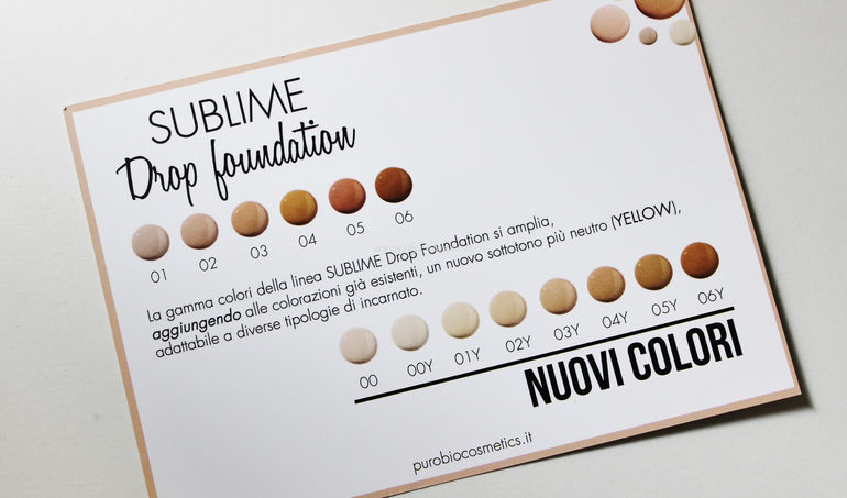 8 nuove tonalità Dropo Foundation Anniversary#4 Purobio Cosmetics