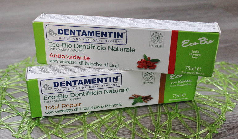 Eco bio dentifricio naturale Dentamentin Total Repair e Antiossidante