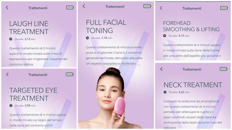 Trattamenti massaggio viso con microcorrente Foreo LUNA 3 plus con App Foreo For You