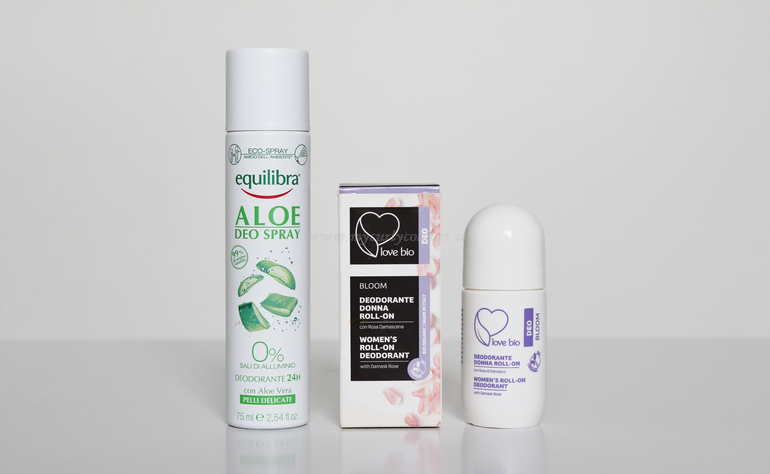 Deodoranti finiti - Aloe Deo Spray Equilibra e Deodorante Bloom Bema