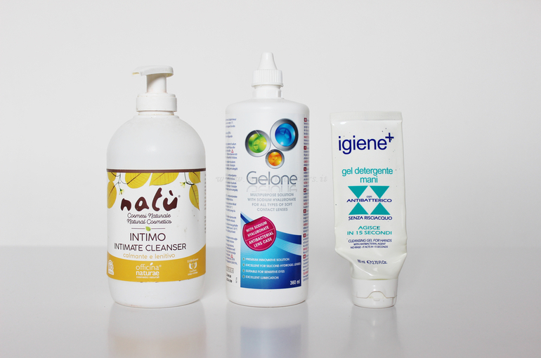 Detergente intimo Natù, soluzione unica Gelone, igienizzante mani Igiene +
