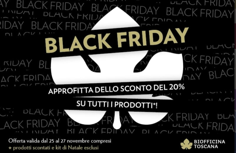 Black Friday - 20% Biofficina Toscana