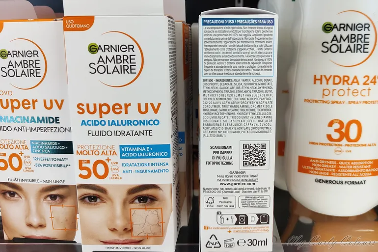 INCI e specifiche Invisible Serum SPF 50+ Super UV Garnier Ambre Solaire