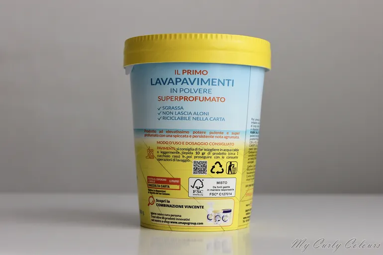 Specifiche Lavapavimenti Smapiù Agrumi Specifiche Lavapavimenti Smapiù Agrumi