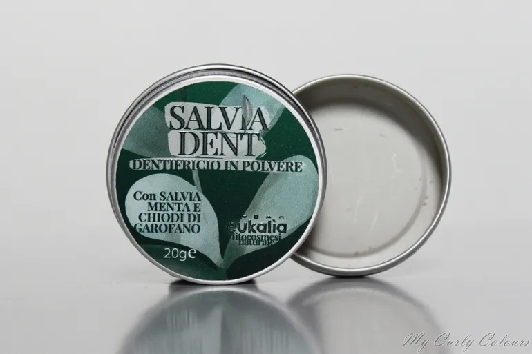Barattolo vuoto Dentifricio in polvere Salvia Dent Eukalìa Barattolo vuoto Dentifricio in polvere Salvia Dent Eukalìa